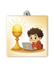 画像1: 聖カルロ・アクティスの壁掛けタイル ※返品不可商品