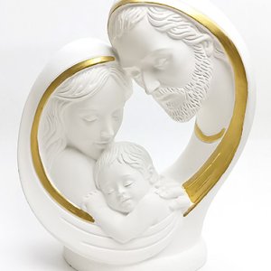 画像: レジンホワイトゴールド 聖家族15cm ※返品不可商品