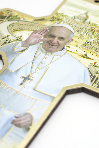 画像2: 教皇フランシスコの板絵十字架