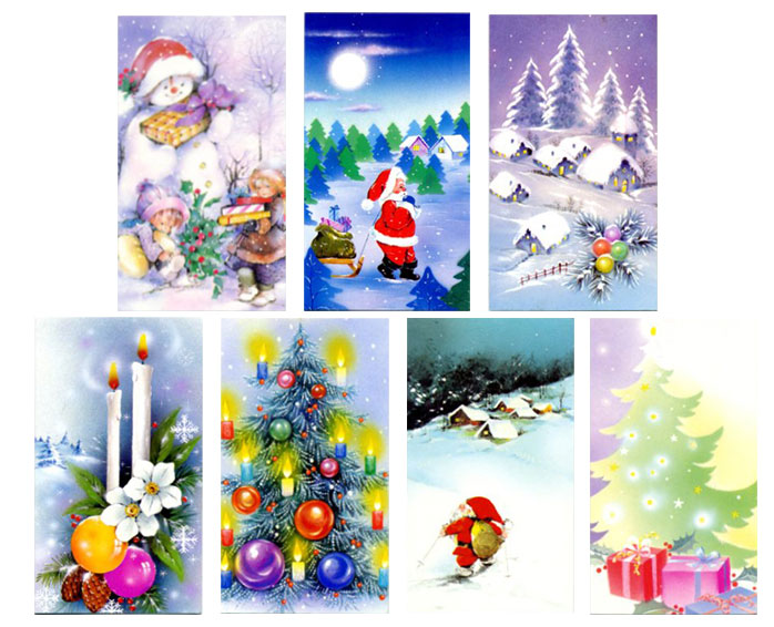 画像1: クリスマスカード 7枚セット