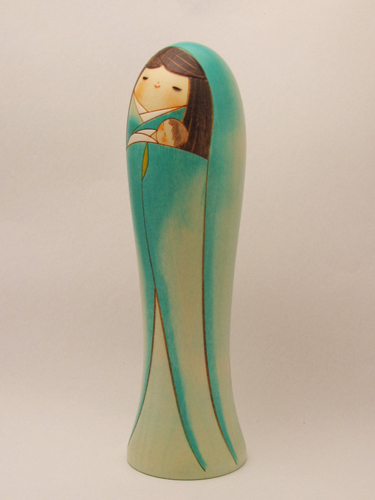 画像2: 創作民芸　卯三郎こけし（聖母マリア） 