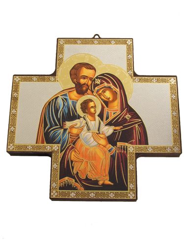 画像1: 壁掛けイコン十字架　聖家族