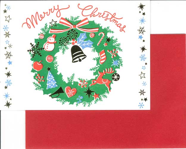 画像2: 二つ折りクリスマスカード  聖句入り 活版印刷・箔加工 ※返品不可商品