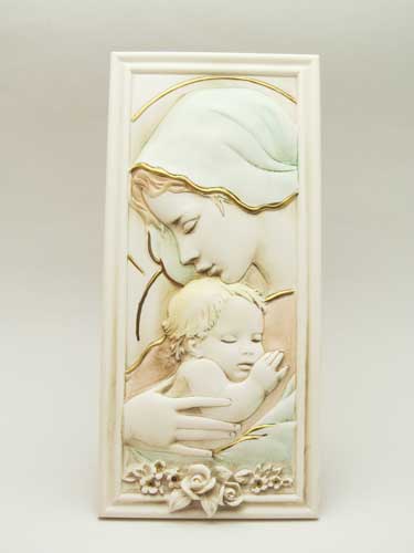 画像1: レジン製 聖母子の卓上飾り（avorio）