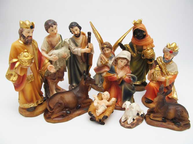 画像4: ハンドペイントネイティビティ（11点セット）  No.89307