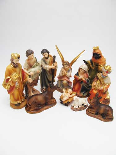 画像1: ハンドペイントネイティビティ（11点セット）  No.89307