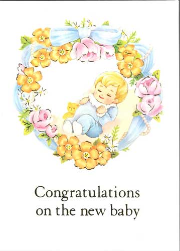 画像1: 赤ちゃん誕生お祝いカード（男の子） ※返品不可商品