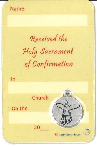 画像2: メダイ付き堅信カード（Holy Sacrament of Confirmation） ※返品不可商品 