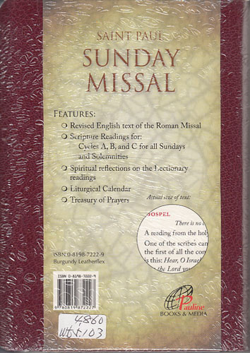 画像2: SAINT PAUL　SANDAY MISSAL