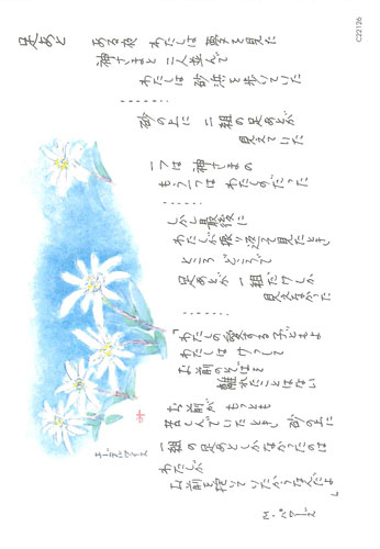 画像1: 花と祈りポストカード　エーデルワイス （5枚組）