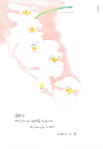 画像1: 花と祈りポストカード　胡蝶蘭 （5枚組）
