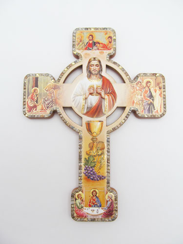 画像1: 壁掛け十字架　初聖体 ※返品不可商品  