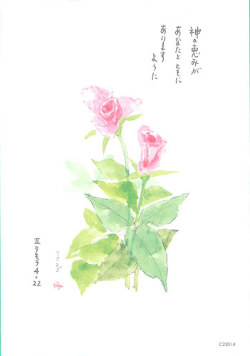 画像1: 花と祈りポストカード　タマンゴ （5枚組）