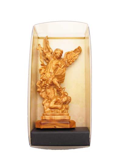 画像: イタリア製木彫り像（大天使聖ミカエル）