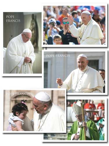 画像1: 教皇フランシスコ ポストカード 5種類 セット※返品不可商品