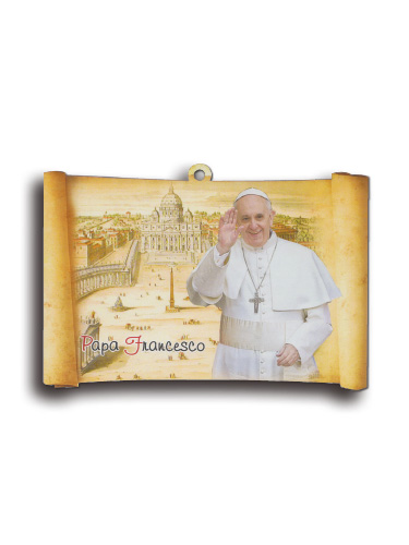 画像1: 壁掛け板絵（教皇フランシスコ） ※返品不可商品 