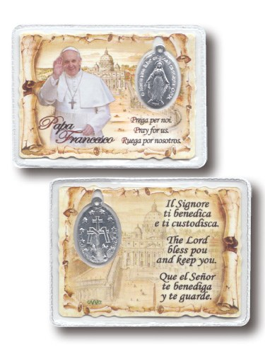 画像1: 不思議のメダイカード（教皇フランシスコ） ※返品不可商品 