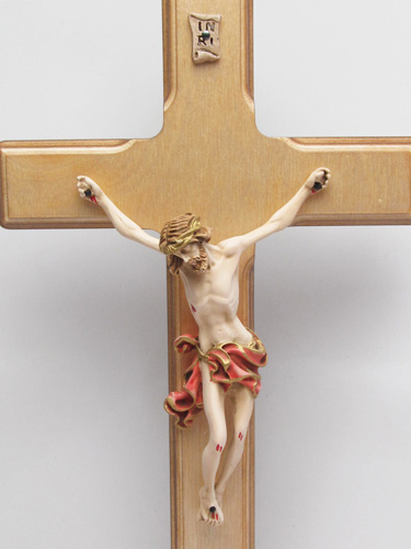 画像2: 木製台付十字架（像付・赤）