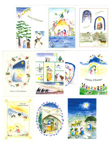 クリスマスカード 10種セット 返品不可商品 パウルスショップ