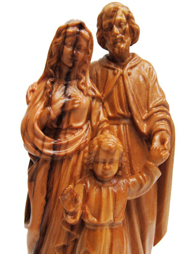 画像3: オリーブ製木彫り像（聖家族）約18cm