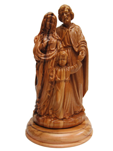 画像4: オリーブ製木彫り像（聖家族）約18cm