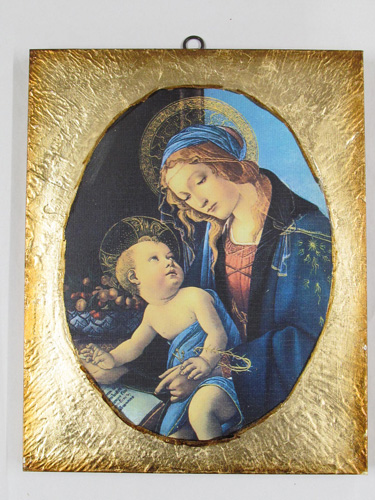 金縁スクエア板絵 聖母子 ボッティチェリ パウルスショップ