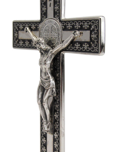 画像3: 台付十字架（聖ベネディクト・銀黒 13.5cm） ※返品不可商品 