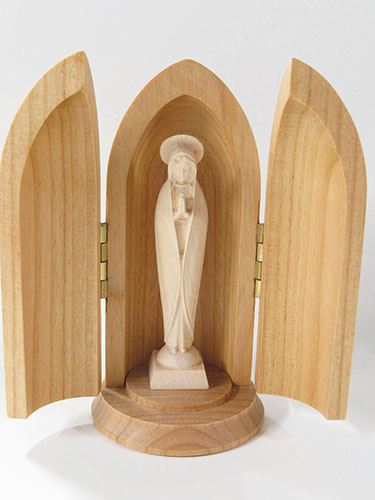 画像1: ドーム型木製マリア像（小型・白木） ※返品不可商品 