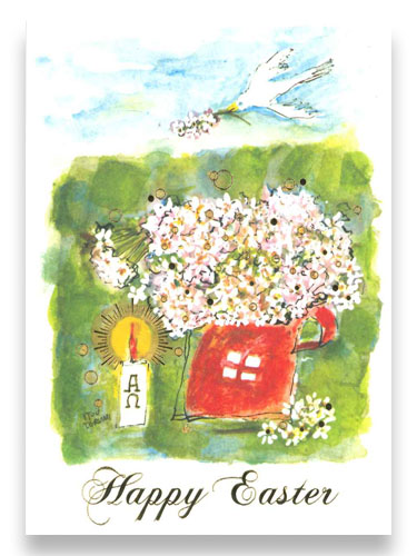 画像1: イースターカード　鳥と桜　※返品不可商品