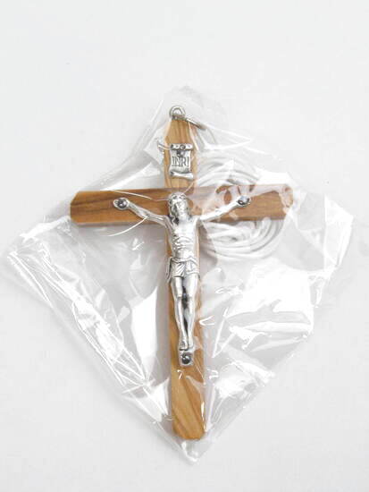 画像2: 紐付きオリーブ十字架ペンダント（像付）　※返品不可商品
