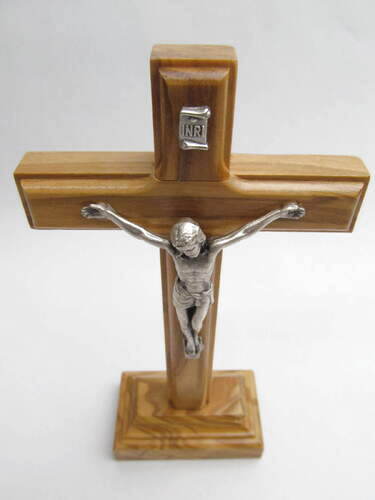 画像3: オリーブ製木製台付十字架（金属像付き）※返品不可商品