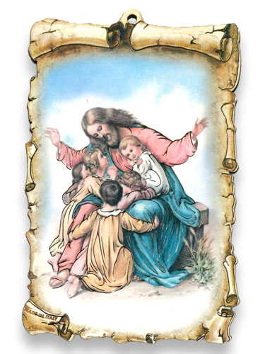 画像1: イエスと子どもたちのデコパージュ