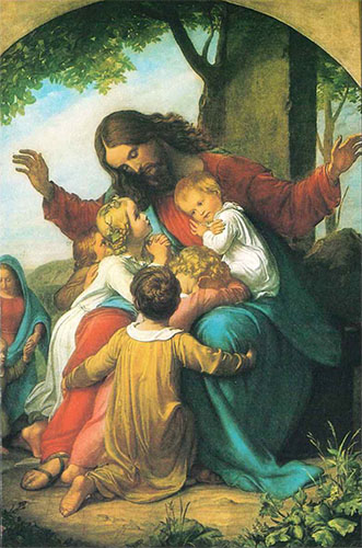 画像1: 2つ折りカード イエスと子どもたち　※返品不可商品