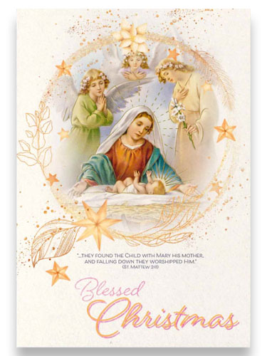 画像1: 二つ折りクリスマスカード  92795-2 ※返品不可商品