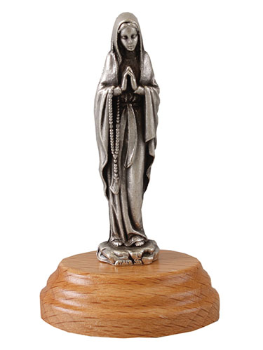 画像1: 聖像 木製台付ルルドの聖母 ※返品不可商品