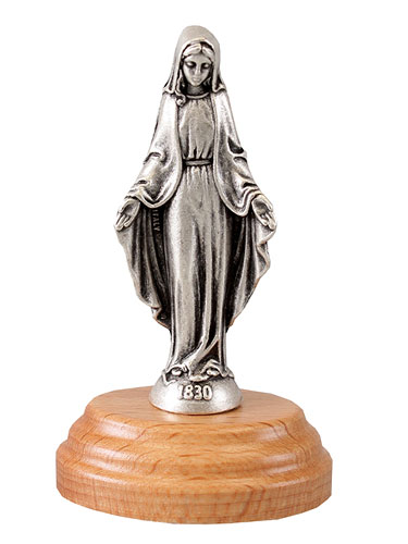 画像1: 聖像 木製台付無原罪の聖母 ※返品不可商品