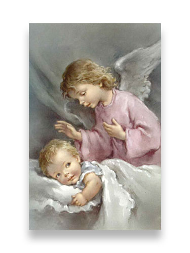 画像1: 特価ご絵 幼子と守護の天使 14×9cm (10枚セット) ※返品不可商品