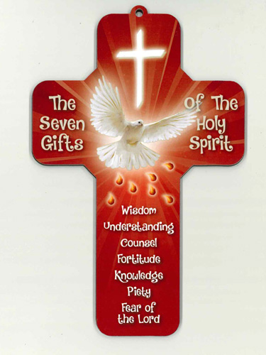 画像1: 壁掛け十字架 七つの賜物 / 聖霊の賜物  ※返品不可商品