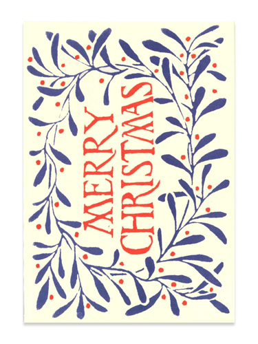 画像1: 二つ折りクリスマスカード MerryChristmas(blue) ※返品不可商品