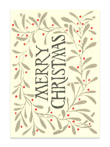 画像1: 二つ折りクリスマスカード MerryChristmas(grey) ※返品不可商品