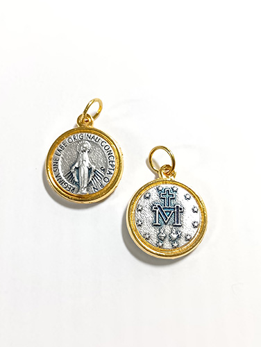 画像1: 不思議のメダイ (金枠・丸・銀）