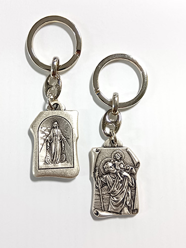 画像1: メタルキーホルダー（無原罪の聖母/聖クリストフォロ） ※返品不可商品 