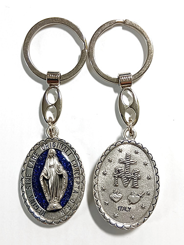 画像1: メタルキーホルダー（無原罪の聖母・カラー）  ※返品不可商品 