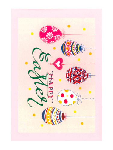 画像2: カリグラフィーデザイン イースターカード 封筒付き（ピンク）※返品不可商品