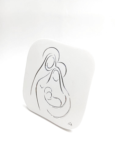 画像3: 石板風卓上飾り 聖家族（白） ※返品不可商品
