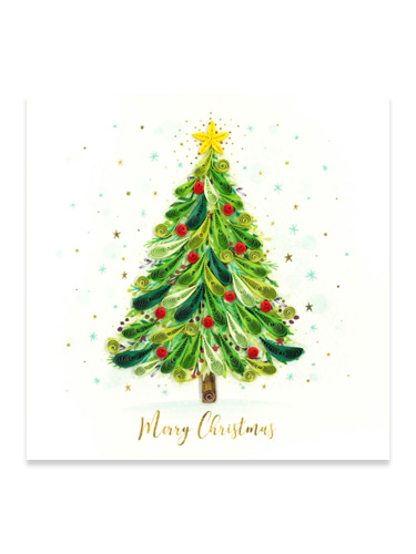 画像1: クイリング・クリスマスカード（クリスマスツリー） ※返品不可商品