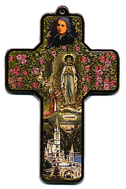 画像1: ルルドデコパージュ十字架