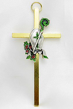 画像1: 典礼小十字架 銀ミトラ