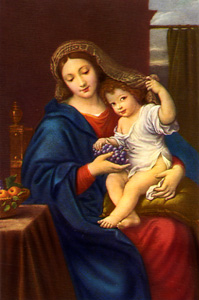 画像1: フィデスポストカード 葡萄の聖母子 (5枚組) ※返品不可商品